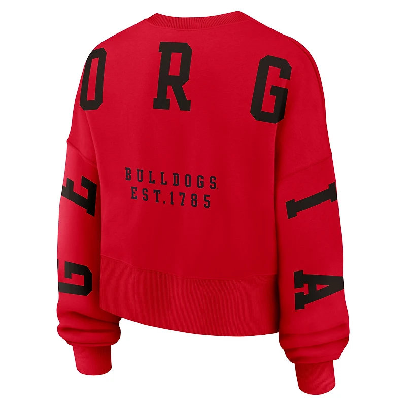 Sweat-shirt oversize Nike rouge Georgia Bulldogs Phoenix pour femme