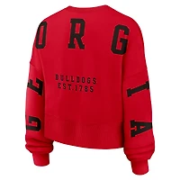 Sweat-shirt oversize Nike rouge Georgia Bulldogs Phoenix pour femme