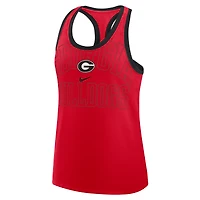 Women's Nike Red Georgia Bulldogs Primetime Racerback Tri-Blend Tank Top