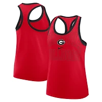 Débardeur dos nageur Nike rouge Georgia Bulldogs Primetime Tri-Blend pour femme