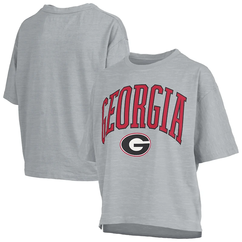 Women's Pressbox  Gray Georgia Bulldogs Nelson T-Shirt