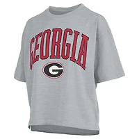 Women's Pressbox  Gray Georgia Bulldogs Nelson T-Shirt