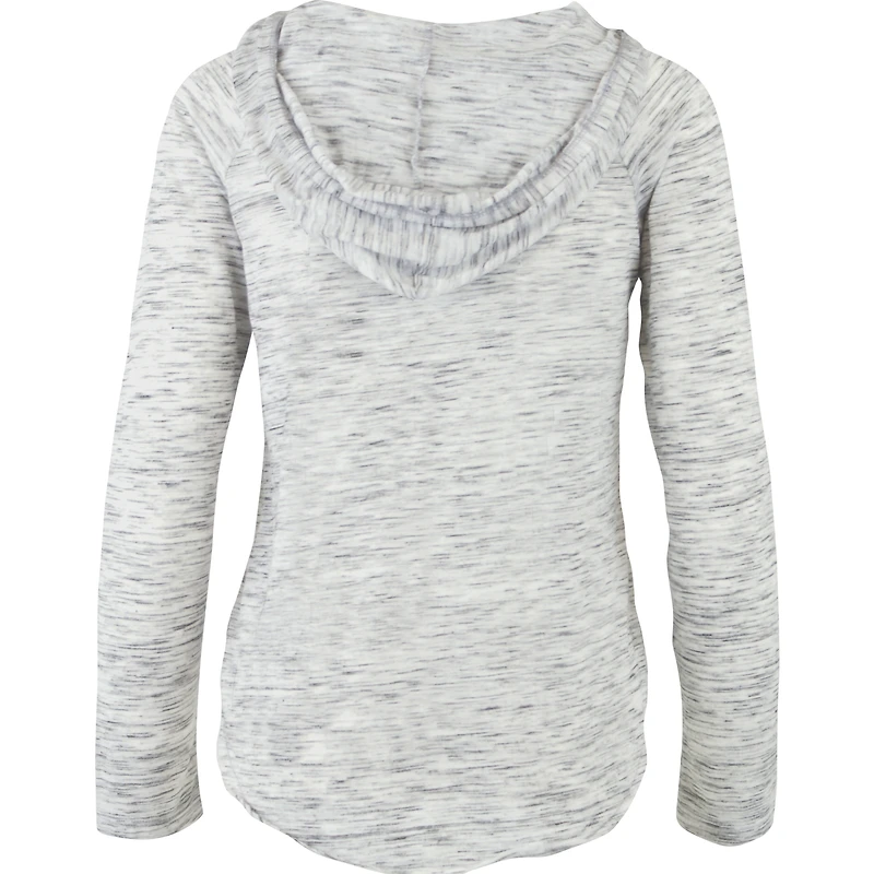 T-shirt à manches longues col en V et lacets Pressbox Georgia Bulldogs pour femme, gris