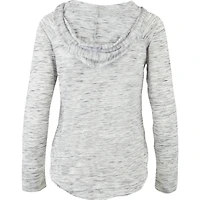 T-shirt à manches longues col en V et lacets Pressbox Georgia Bulldogs pour femme, gris