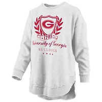 Sweat-shirt à enfiler poncho chiné gris Georgia Bulldogs Field Day Melange pour femme
