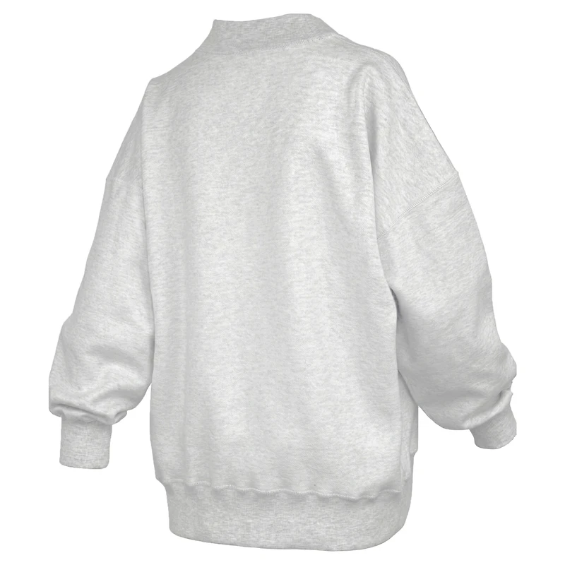 Women's Pressbox  Heather Gray Georgia Bulldogs Reversible Sweatshirt