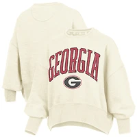 Sweat-shirt ras du cou surdimensionné à taille haute pour femme