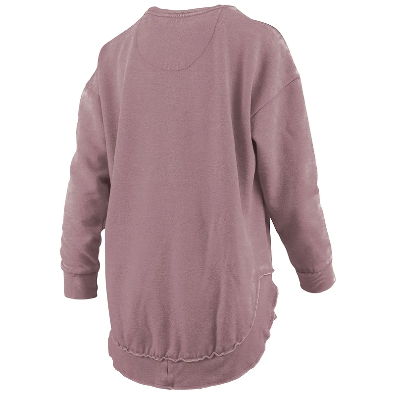 Women's Pressbox Pink Georgia Bulldogs Poncho Fleece Pullover Sweatshirt