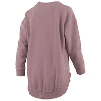 Women's Pressbox Pink Georgia Bulldogs Poncho Fleece Pullover Sweatshirt