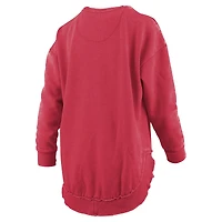Sweat-shirt à col rond Pressbox rouge Georgia Bulldogs Blitz pour femmes