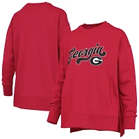 Sweat-shirt rouge Pressbox pour femme Georgia Bulldogs Bonanza Chenille Harper Script