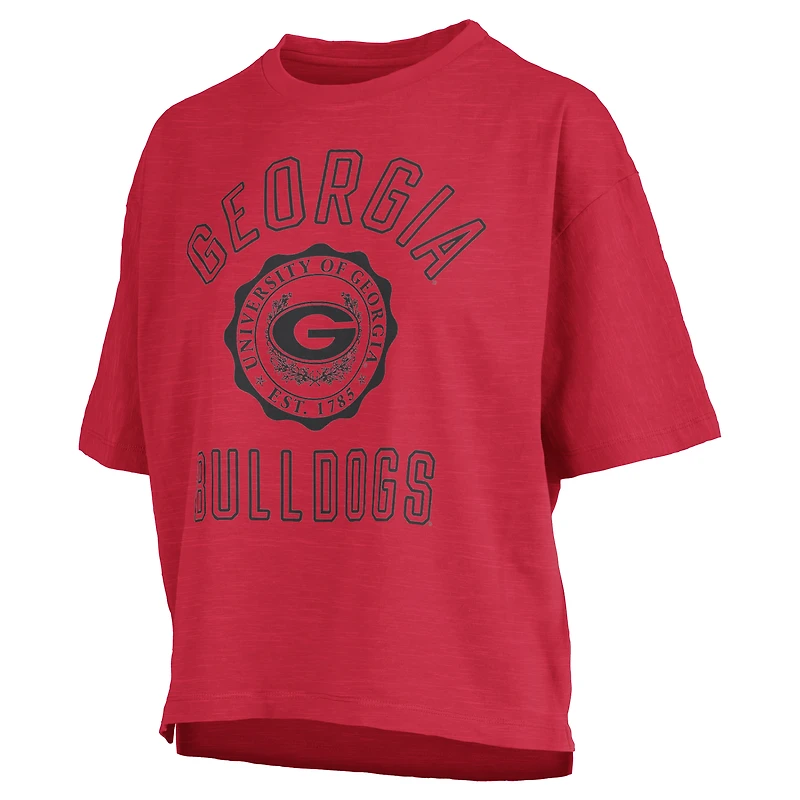 T-shirt oversize Pressbox Red Georgia Bulldogs Motley Crew Bishop pour femme