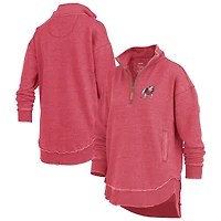 Women's Pressbox Red Georgia Bulldogs Northfork Sojourn Poncho Quarter-Zip Sweatshirt