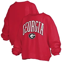 Women's Pressbox  Red Georgia Bulldogs Plus Nelson Janise Sweatshirt