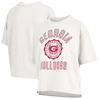 Women's Pressbox Georgia Bulldogs Motley Crew Bishop Waist Length Oversized Slub T-Shirt
