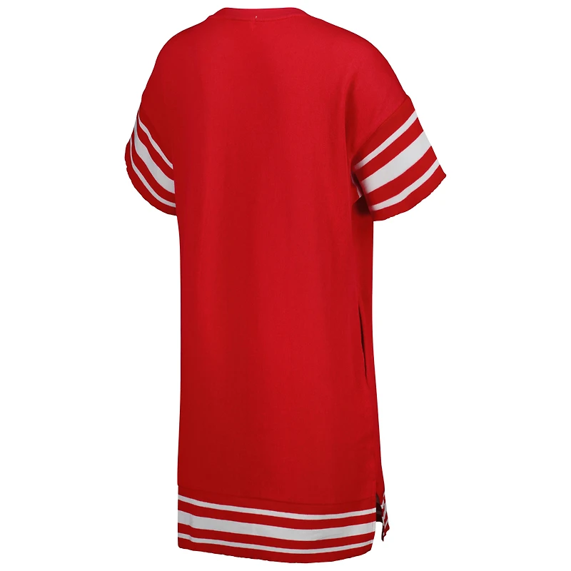 Robe t-shirt Touch Georgia Bulldogs Cascade pour femme, rouge