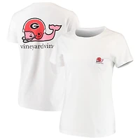T-shirt à poche pour femme Vineyard Vines Georgia Bulldogs blanc