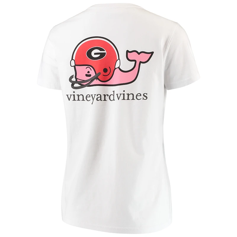T-shirt à poche pour femme Vineyard Vines Georgia Bulldogs blanc