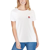 T-shirt à poche pour femme Vineyard Vines Georgia Bulldogs blanc