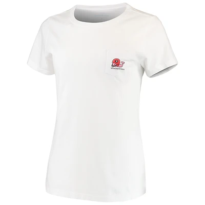 T-shirt à poche pour femme Vineyard Vines Georgia Bulldogs blanc
