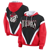 Women's WEAR by Erin Andrews Red/Black Georgia Bulldogs Colorblock Full-Zip Hoodie Windbreaker Jacket