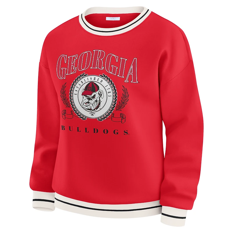 Sweat-shirt rouge à motif sceau des Georgia Bulldogs pour femme WEAR by Erin Andrews
