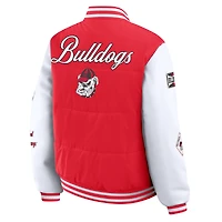 Women's WEAR by Erin Andrews  Red Georgia Bulldogs Varsity Puffer Jacket