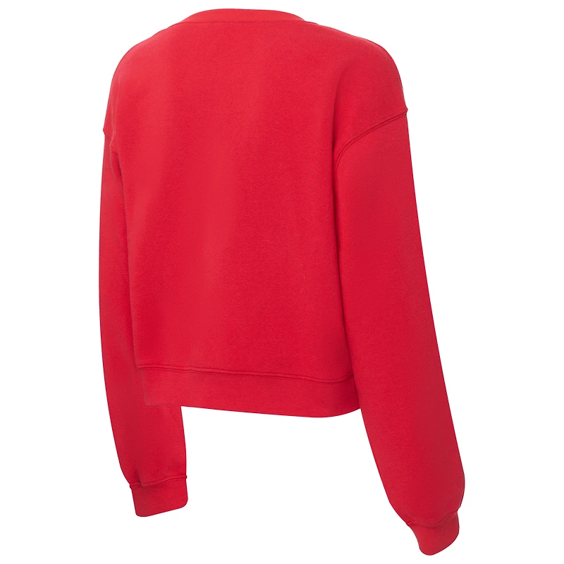 Sweat-shirt court en chenille rouge ZooZatz pour femme, motif Georgia Bulldogs
