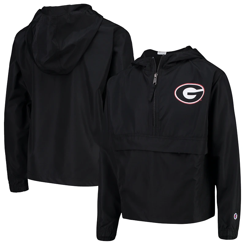Coupe-vent Champion Georgia Bulldogs Pack & Go pour jeune, noir