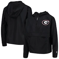 Coupe-vent Champion Georgia Bulldogs Pack & Go pour jeune, noir