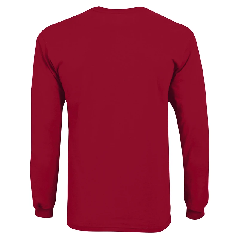 T-shirt à manches longues avec logo vieilli Red Georgia Bulldogs, champion des jeunes