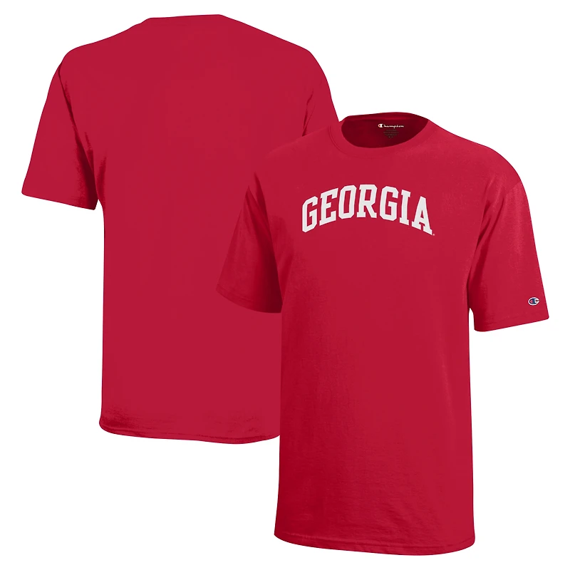 T-shirt Arch de l'équipe des Bulldogs Géorgie, champion jeunes, rouge