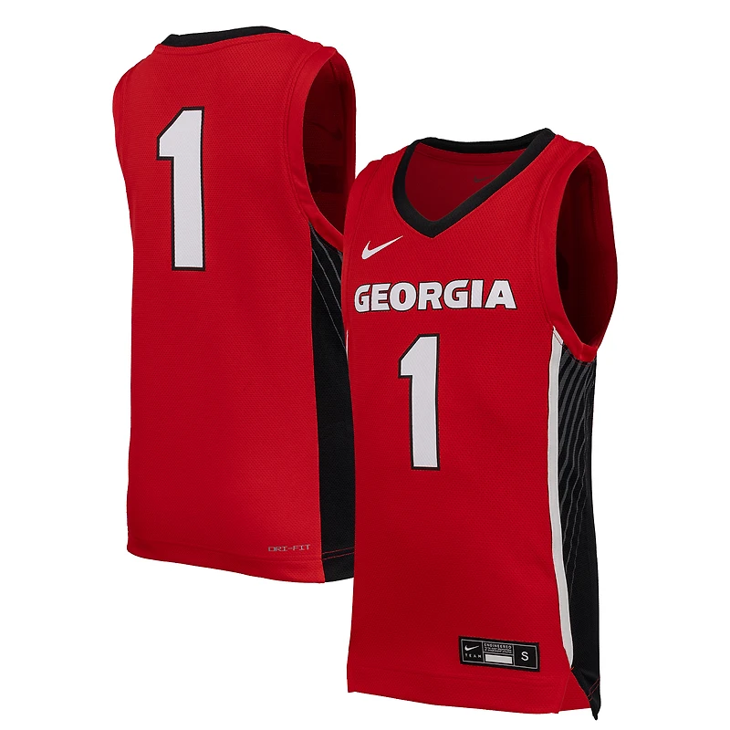 Maillot de basketball réplique Nike n°1 rouge des Georgia Bulldogs pour jeunes