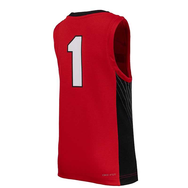 Youth Nike #1 Red Georgia Bulldogs Replica Basketball Jersey