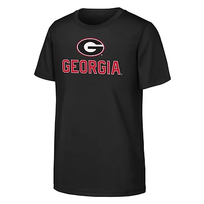 T-shirt noir pour jeunes Outerstuff avec logo principal des Georgia Bulldogs