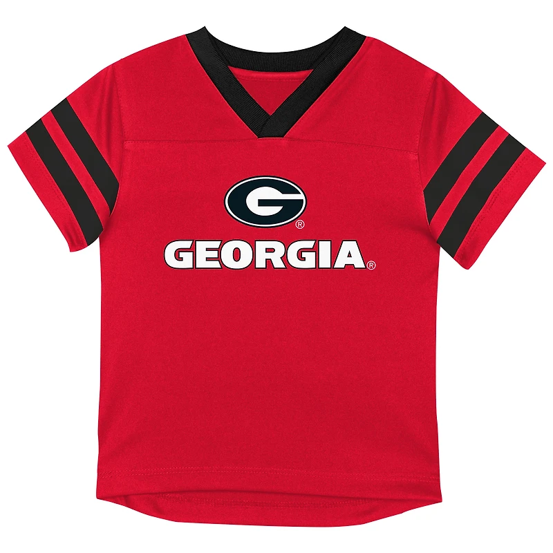 Youth Outerstuff Red Georgia Bulldogs Zone Two-Piece V-Neck Top and Pants Set