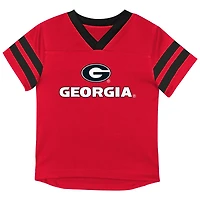 Youth Outerstuff Red Georgia Bulldogs Zone Two-Piece V-Neck Top and Pants Set