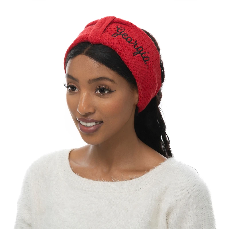 ZooZatz Georgia Bulldogs Knit Bow Headband & Mittens Bundle