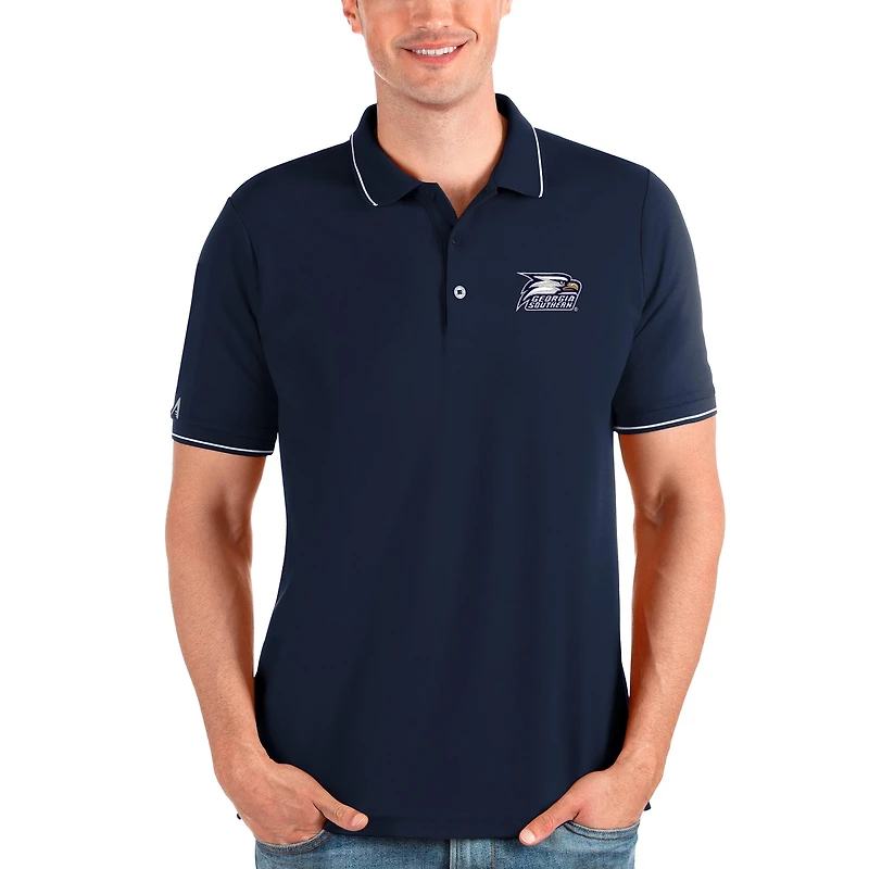 Polo Affluent bleu Antigua pour homme des Georgia Southern Eagles