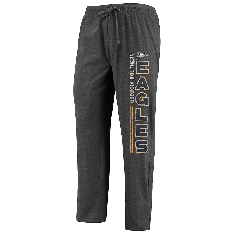 Men's Concepts Sport Heathered Charcoal/Navy Georgia Southern Eagles Meter Top & Pants Sleep Set
