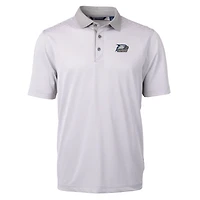Polo recyclé à micro-rayures en piqué écologique pour homme, couleur gris/blanc, des Georgia Southern Eagles, de coupe et taille grande, Virtue