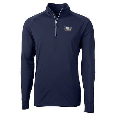 Men's Cutter & Buck Navy Georgia Southern Eagles Big Tall Adapt Eco Knit Quarter-Zip Pullover Jacket