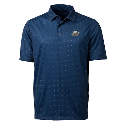 Men's Cutter & Buck Navy Georgia Southern Eagles Pike Double Dot Print Stretch Polo