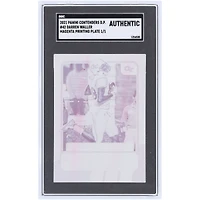 Darren Waller Georgia Tech Yellow Jackets 2021 Panini Contenders Draft Picks Magenta Printing Plate #42 #1/1 SGC Authenticated Auth Card