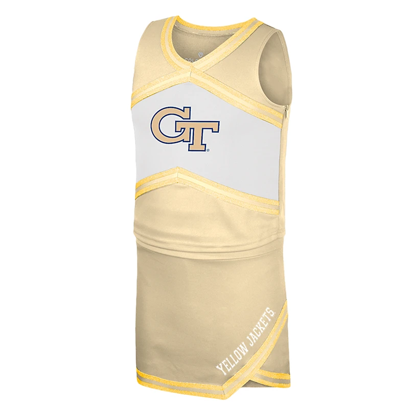 Girls Youth Colosseum Gold Georgia Tech Yellow Jackets Cheerleader Top & Skirt Set