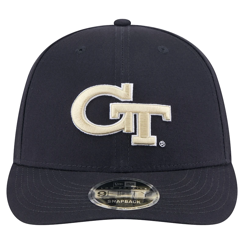 Casquette Snapback 9FIFTY Low Profile pour homme New Era bleu marine Georgia Tech Yellow Jackets