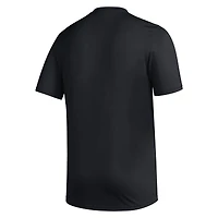 Men's adidas  Black Georgia Tech Yellow Jackets Sideline Strategy Glow Pregame T-Shirt