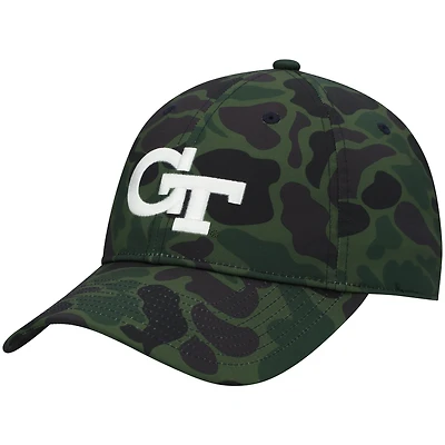 Men's adidas Camo Georgia Tech Yellow Jackets Military Appreciation Slouch Primegreen Adjustable Hat