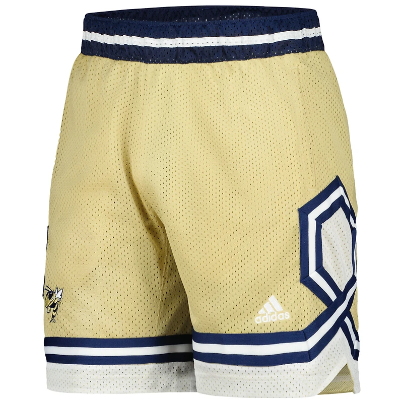 adidas Gold Georgia Tech Yellow Jackets Swingman AEROREADY Short de basket-ball pour hommes