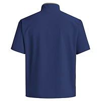 Men's adidas Navy Georgia Tech Yellow Jackets 2024 Coaches Sideline Half-Zip Short Sleeve Jacket